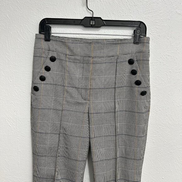 Veronica Beard Glen Plaid Trouser Pants Cropped High Waist Size 8 Virgil Preppy - Picture 3 of 12